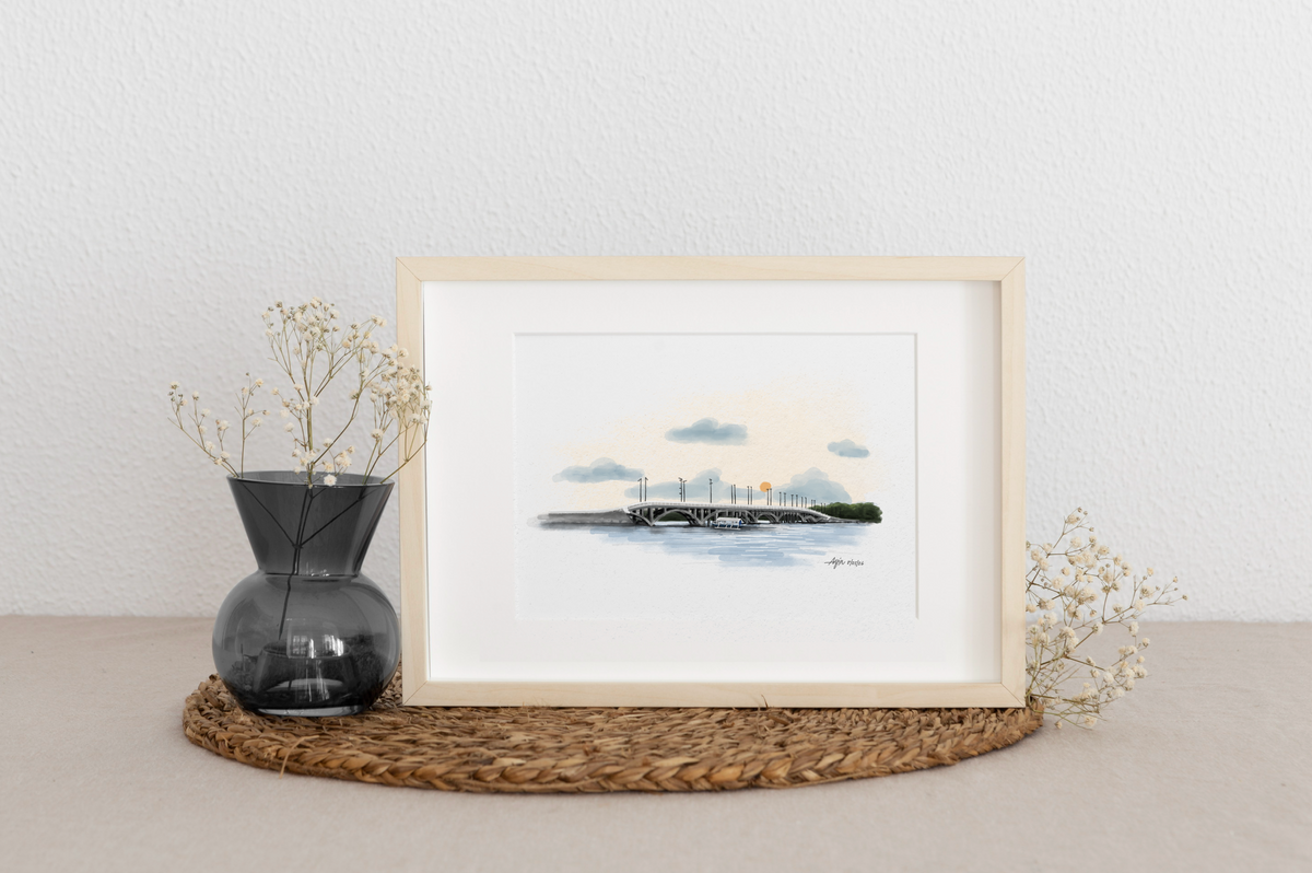 Catangnan Bridge Siargao Postcard Print