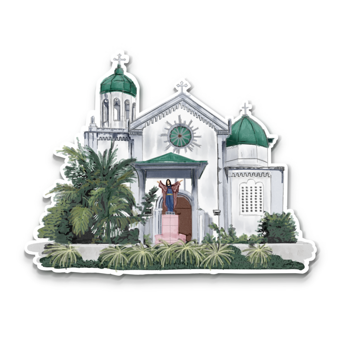 San Isidro Church Siargao Sticker