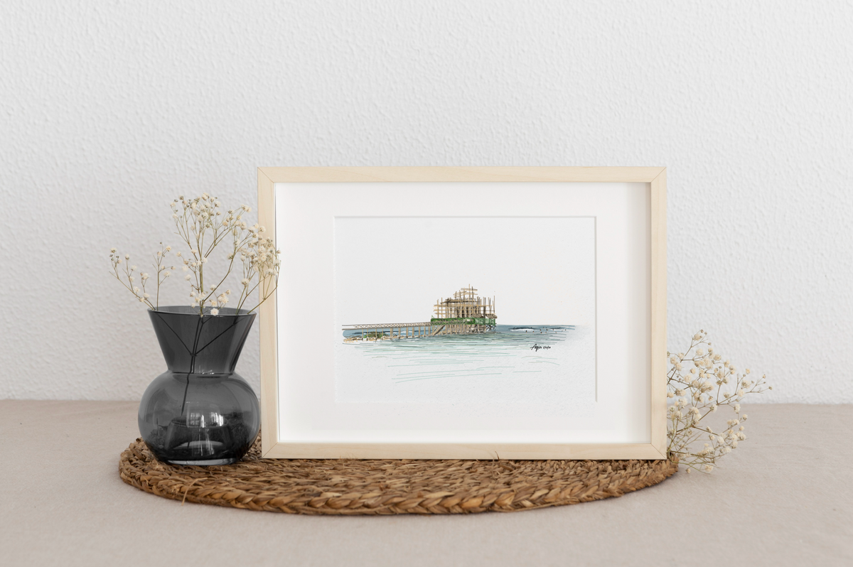 Cloud Nine Tower Under Construction Siargao Postcard Print
